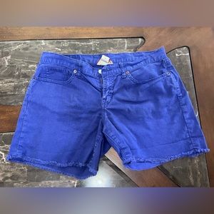 Violet purple denim shorts(looks blue in pic but very rich deep purple)